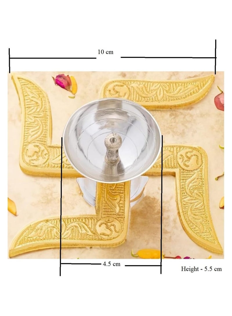 Shreeji Diya for Festival | Kuber Diya | Metal Diya | Brass Diya | Swastik Diya | Diwali Gift | Diya for Gift | Oil Lamp - Image 2