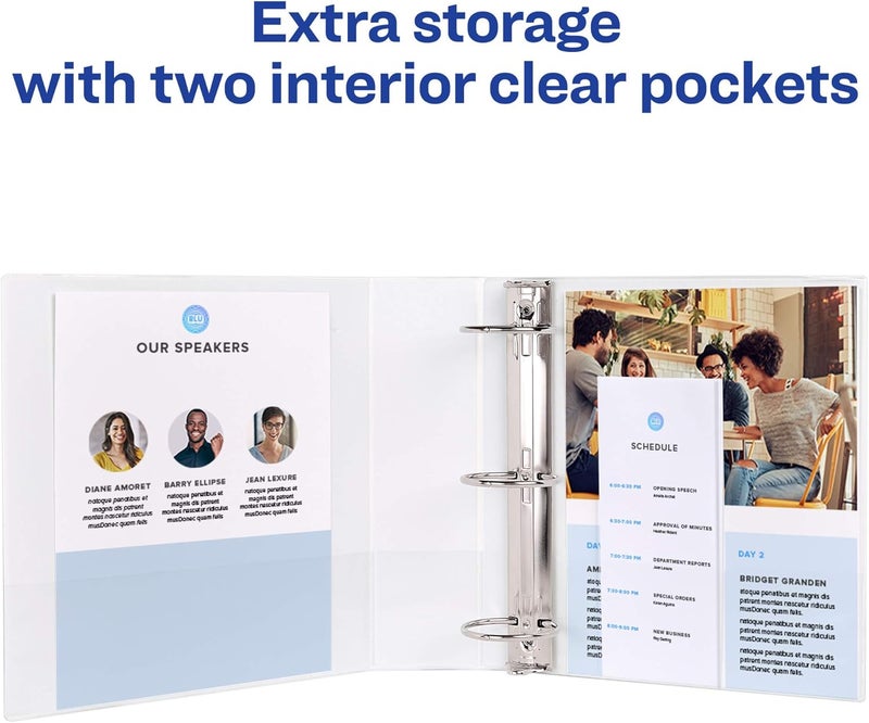 Avery Economy View 1.5 Inch Round Ring Binder - Holds 275 Sheets, White - Image 5