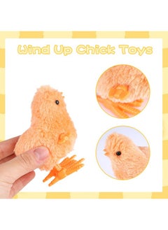 3 otters 12Pcs Wind Up Chick Toys, Colorful Wind-Up Jumping Cute Chicken Plush Chicks Toys For Kids Goodie Bags Treasure Chest Party Favors Gifts  - Image 3