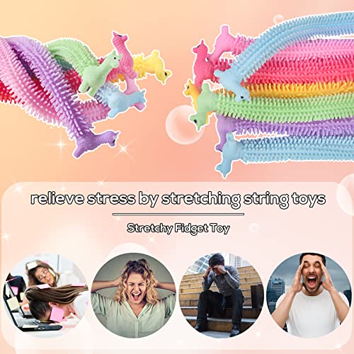 Juuxncgv 18Pack Stretchy Fidget Toy,Upgraded Sensory String,Colorful Stretchy Strings Fidget Toy for Kids,Adults,Autism,Stress Relief,Strengthen Arms,Build Resistance,Calm and Relax Present - Image 5