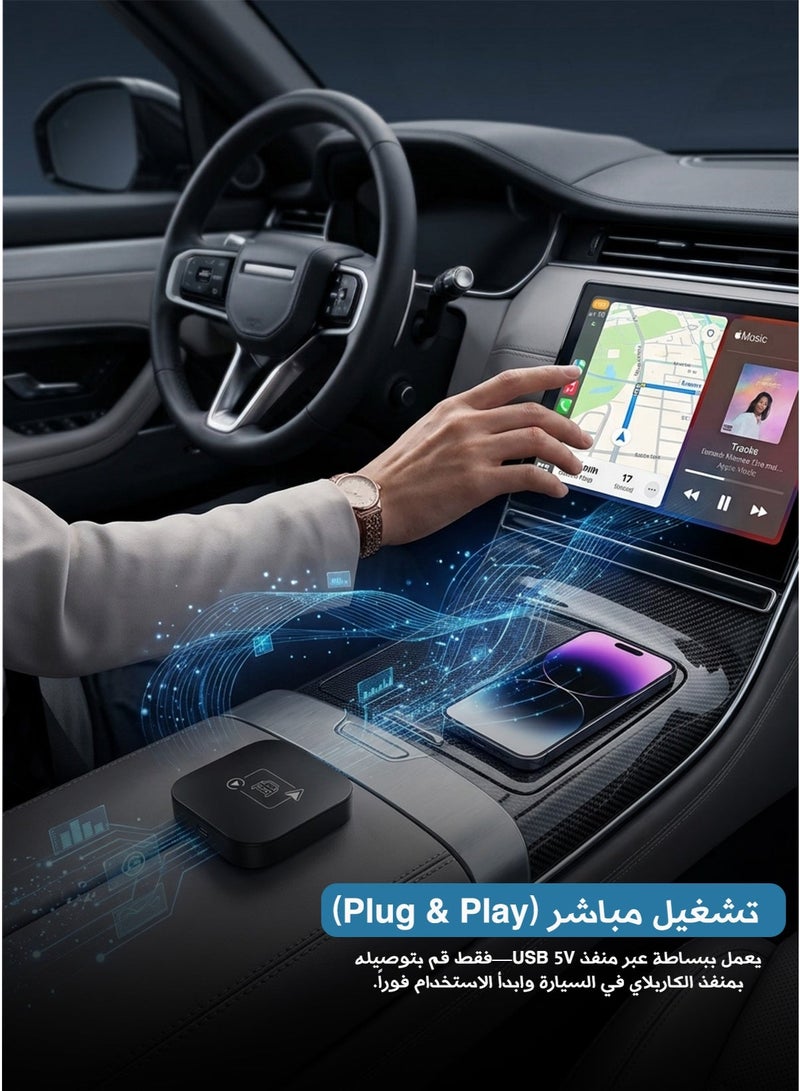 Wireless CarPlay and Android Auto Adapter for Cars – Wireless CarPlay Adapter – Bluetooth 5.0 and WiFi 5G - Image 1