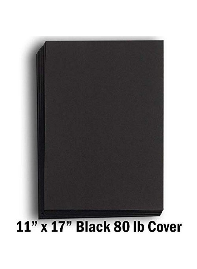 هاميلكو ورق بطاقات أسود مقاس 11X17 بوزن 80 رطل، 25 حزمة - Image 2