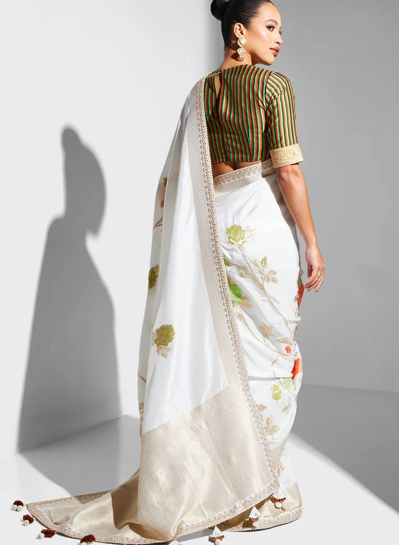 masaba Floral Print Saree