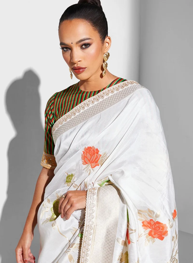 masaba Floral Print Saree