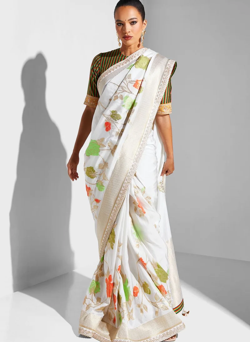masaba Floral Print Saree