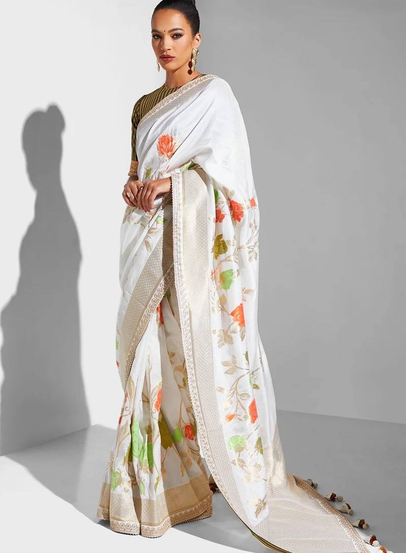 masaba Floral Print Saree