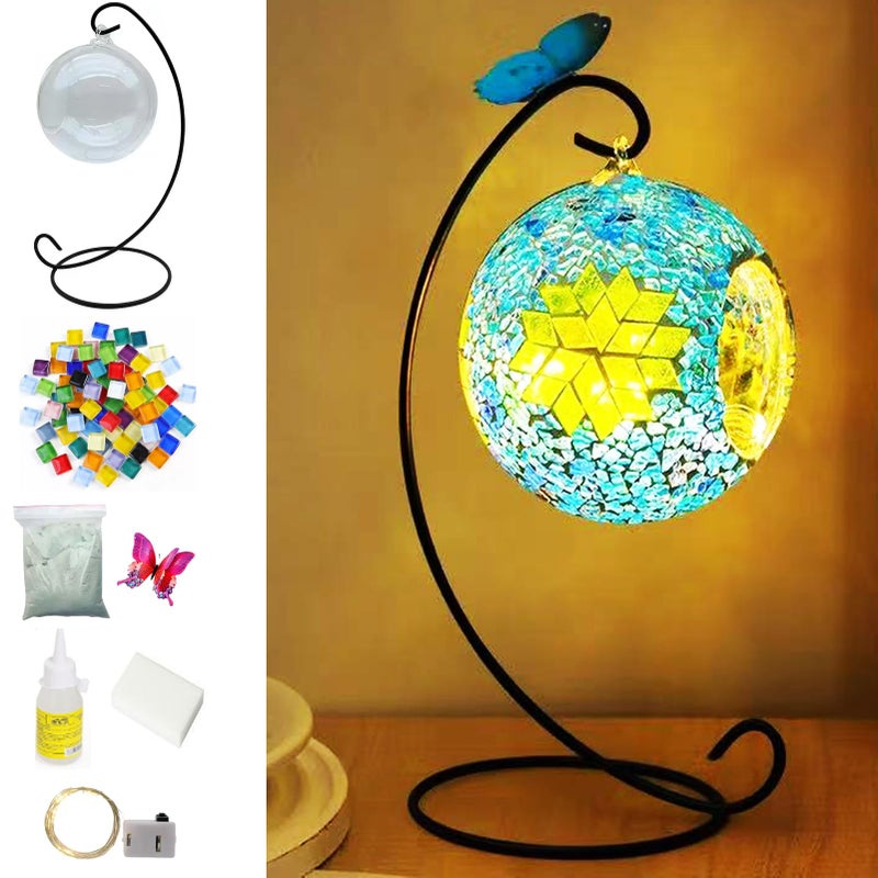 JORSCD DIY Turkish Mosaic Candle Holder kit,Simple Stained Glass Table Candle Holder for Candles,Make Your own Table Decoration - Image 1