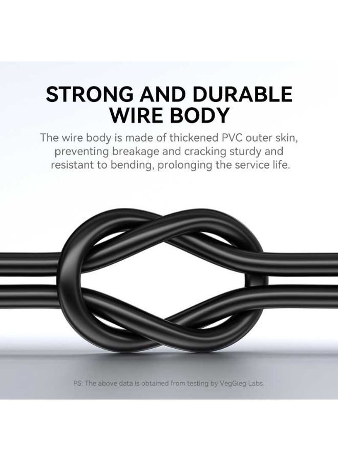 فيج جيج كابل طابعة USB A إلى USB B 2.0، نحاس خالٍ من الأكسجين، سرعة عالية 480 ميجابت في الثانية، أسود، 10 متر - Image 4