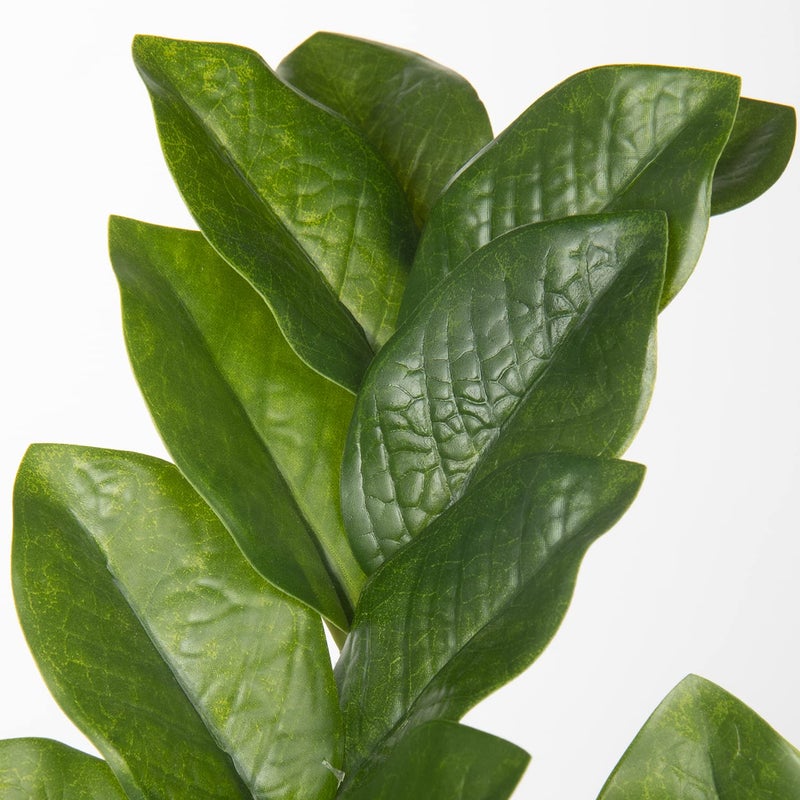 Briful Faux Plants Indoor 17" Artificial ZZ Plants in Ceramic Pot Fake Potted Zamioculcas Silk Plants for Home Table Decor Bedroom Aesthetic (1Pack) - Image 3