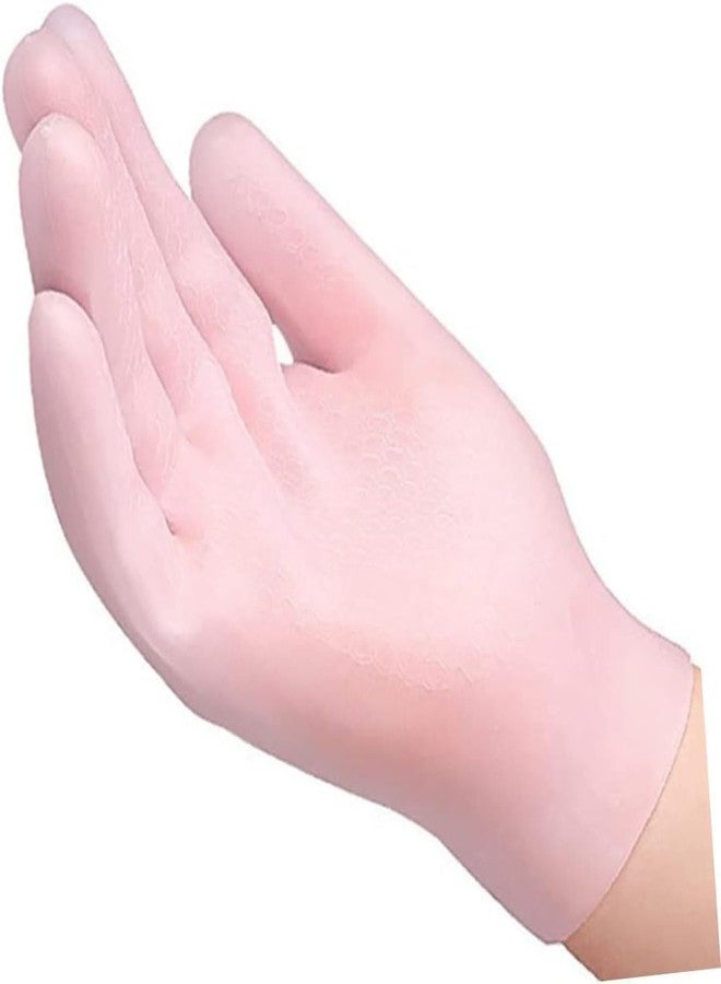 1 Pair Silicone Moisturizing Hand gloves | Aloe Lotion Gloves | Gel Spa Hydrating Gloves | Spa Gel Hydrating Gloves | Hand Care Gloves | Anti Slip Aloe Lotion Gloves for Repairing Dry Hand | Soft Silicone Gloves - Image 3