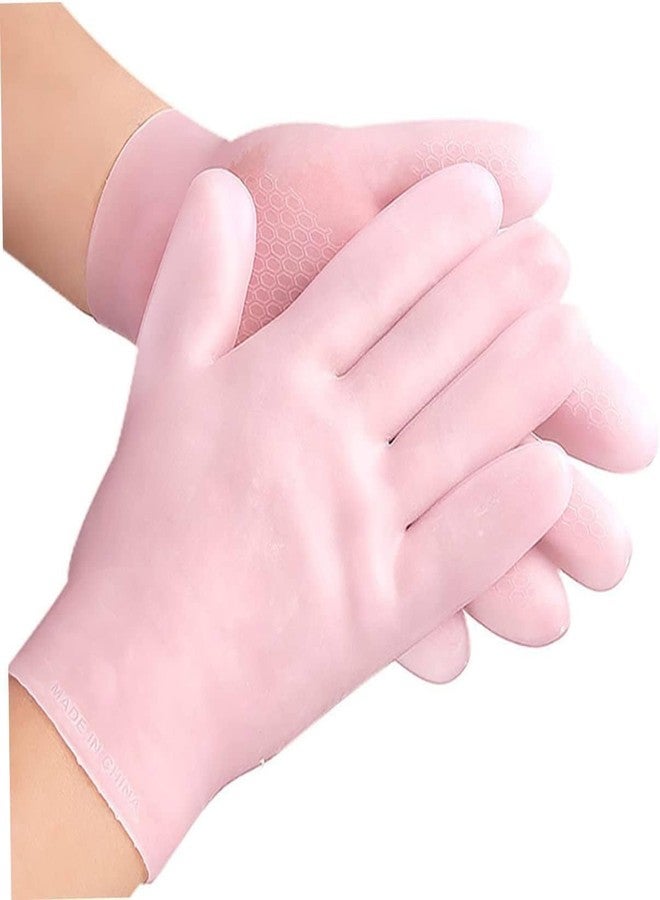1 Pair Silicone Moisturizing Hand gloves | Aloe Lotion Gloves | Gel Spa Hydrating Gloves | Spa Gel Hydrating Gloves | Hand Care Gloves | Anti Slip Aloe Lotion Gloves for Repairing Dry Hand | Soft Silicone Gloves - Image 1