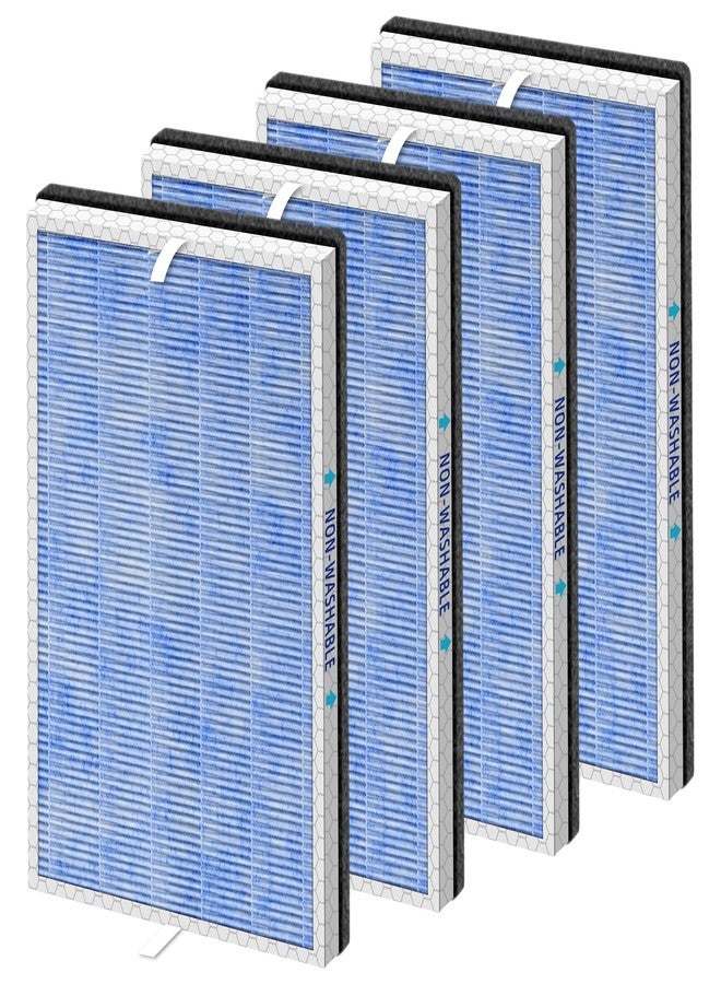 Pulluty MSA3/MSA3S HEPA Replacement Filter for Membrane Solutions MSA3 and MSA3S Air Purifier,Upgraded 4-in-1 H13 True HEPA and Activated Carbon Filter with OdallerPure Technology,4 Pack - Image 1