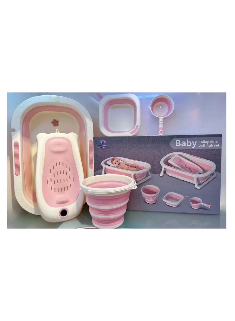5-Piece Anti-Slip Foldable Baby Bathtub - Image 1