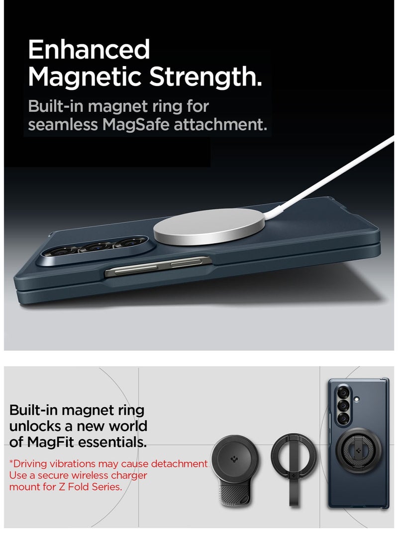 Spigen Tough Armor Pro MagFit for Samsung Galaxy Z Fold 7 Case [MagSafe Compatible] Cover (2025) - Metal Slate  - Image 4