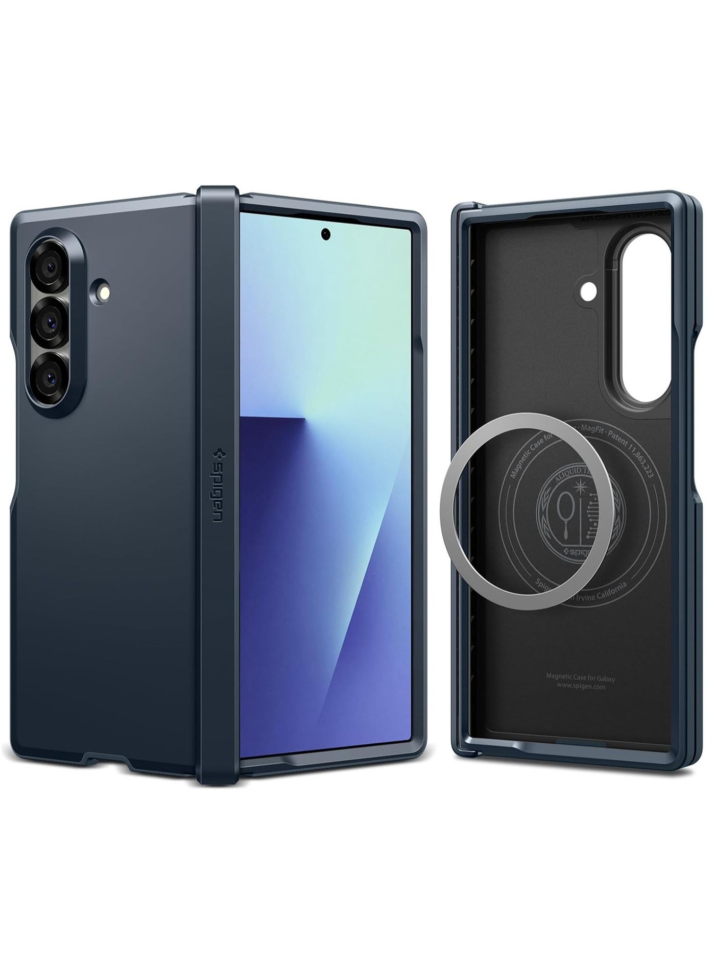 Spigen Tough Armor Pro MagFit for Samsung Galaxy Z Fold 7 Case [MagSafe Compatible] Cover (2025) - Metal Slate