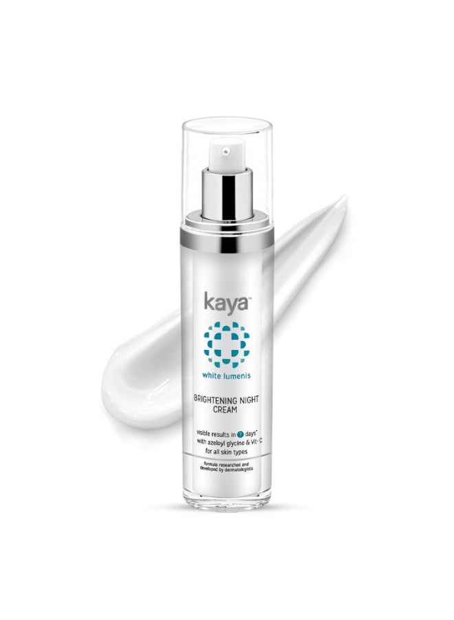 Kaya Bright Night Cream Overnight Brightening & Tone Correction | 3% Azeloyl Diglycinate & Provitamin C | Dermatologist-Developed with 22 Years Expertise | 50 ml. - Image 1
