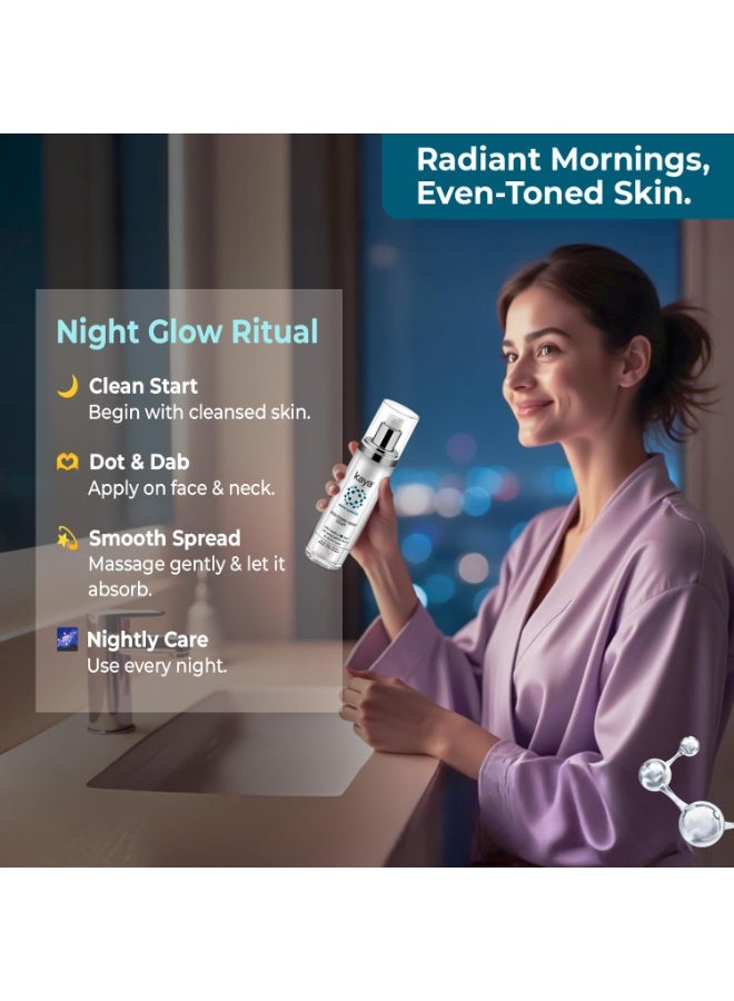 Kaya Bright Night Cream Overnight Brightening & Tone Correction | 3% Azeloyl Diglycinate & Provitamin C | Dermatologist-Developed with 22 Years Expertise | 50 ml. - Image 4