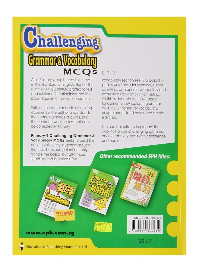 PRIMARY 4 CHALLENGING GRAMMAR & VOCABULARY MCQS  - Image 2