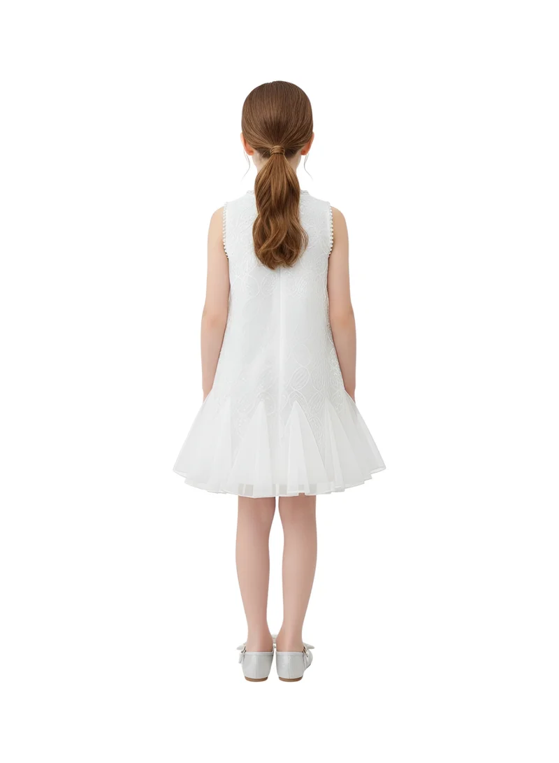 Bidani  White Dreamlight Party Dress for Kids | Best Price UAE
