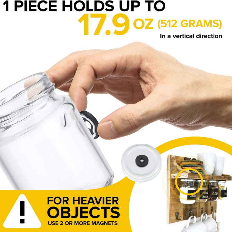 X-bet MAGNET مغناطيس حلقة الفريت مع ثقوب - 1.2 بوصة (31 مم) مغناطيس دائري على شكل دونات - مغناطيسات ثقوب دائرية - مغناطيسات سيراميكية دائرية مثالية للحرف اليدوية و DIY - Image 3