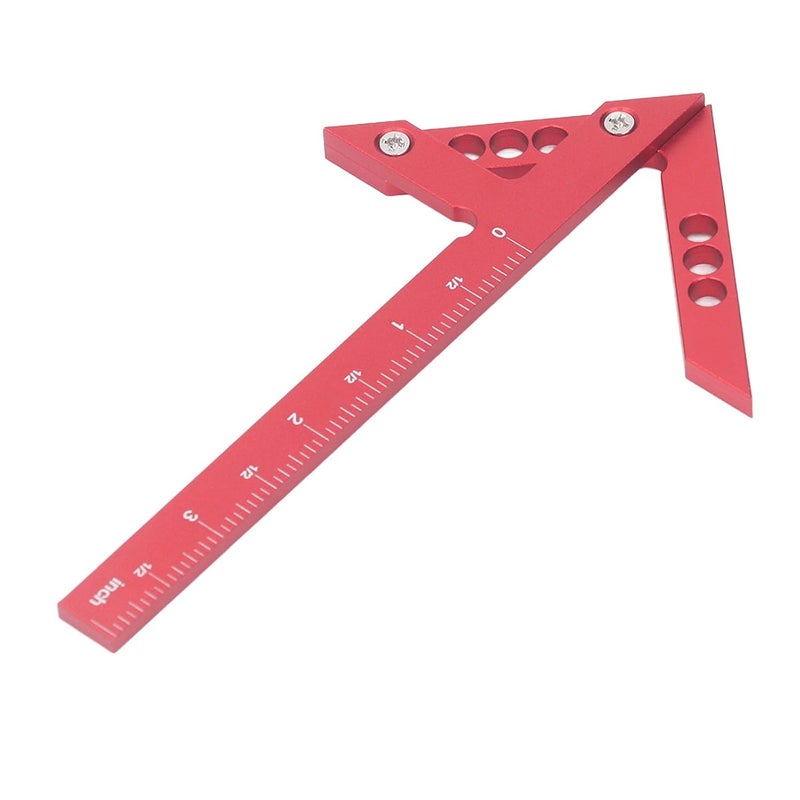 Aluminum Alloy Center Line Ruler 100mm 45 90 Degree Woodworking Measuring Tool - Image 2