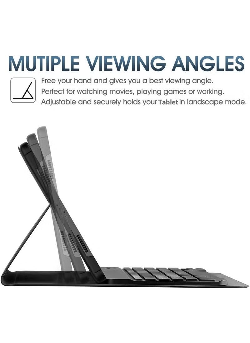 TIGER Keyboard Case for Xiaomi Pad 6 / Pad 6 Pro 11-Inch 2023 Tablet – Slim PU Stand Cover with Magnetically Detachable Wireless Bluetooth Keyboard, Full Protection, Lightweight & Durable Design, Compatible with Xiaomi Pad 6 / 6 Pro 11 Tablet  - Image 4