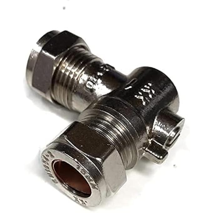 TC CHROME 15MM ANGLED ISOLATING VALVE COMPRESSION 90 DEGREE SLOTTED ISOLATION ELBOW VALVE - PACK OF 2 - Image 2