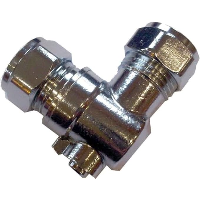 TC CHROME 15MM ANGLED ISOLATING VALVE COMPRESSION 90 DEGREE SLOTTED ISOLATION ELBOW VALVE - PACK OF 2 - Image 3