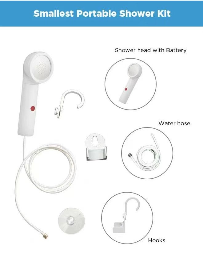 INNOV In Mecca Portable Outdoor Shower battery powered - Multi-purpose Travel Bidet, Shattaf, Camping Shower rechargeable - Pumps Water from Bucket Into Strong, Steady shower stream  - Image 3