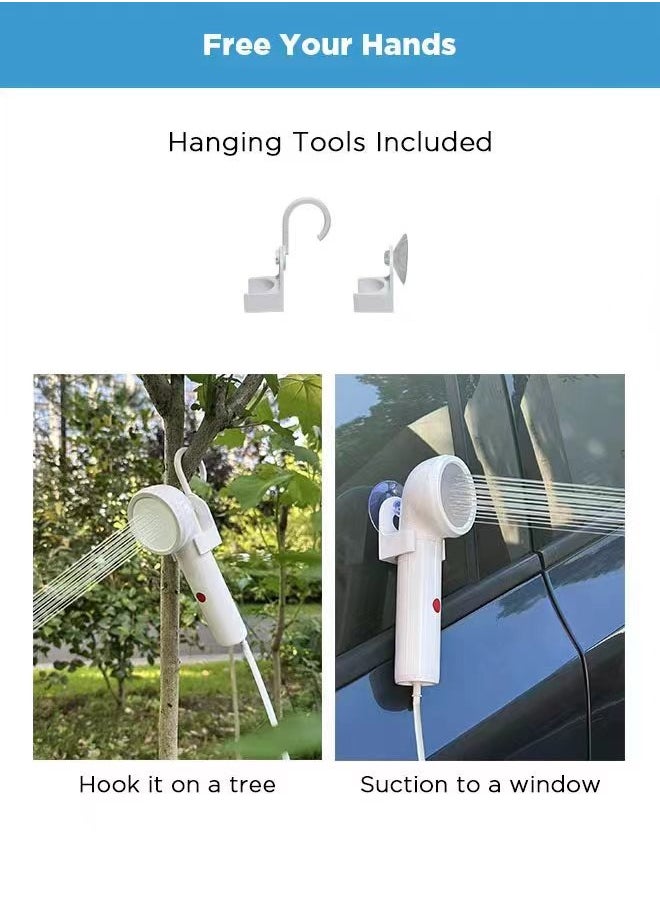 INNOV In Mecca Portable Outdoor Shower battery powered - Multi-purpose Travel Bidet, Shattaf, Camping Shower rechargeable - Pumps Water from Bucket Into Strong, Steady shower stream  - Image 5
