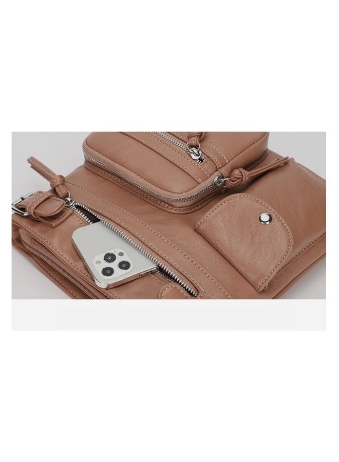 REOCLE Women's Shoulder Bag Soft PU Leather Purses with Multi Pockets Crossbody Bag Pocketbooks for Daily Use & Travel  - Image 4