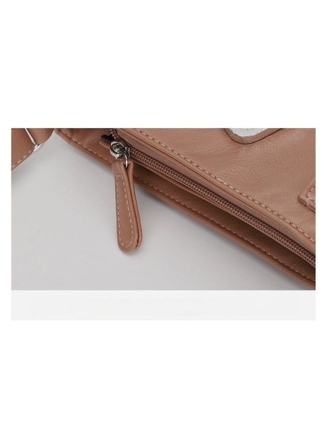 REOCLE Women's Shoulder Bag Soft PU Leather Purses with Multi Pockets Crossbody Bag Pocketbooks for Daily Use & Travel  - Image 5