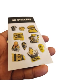 Generic 10 Pieces of 3D Stickers of Ittihad Club Footbal Team Supporters for Mobile Phone or Other Smooth Surfaces  - Image 2
