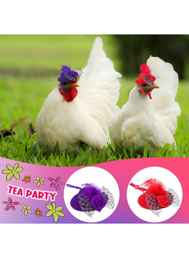 Cindeer 8 Pieces Chicken Leash Chicken Harness and Hat for Hens Funny Chicken Accessories Adjustable Duck Harness and Leash Hat with Elastic Chin Strap for Hens Duck Goose Parrot Small Pets - Image 5