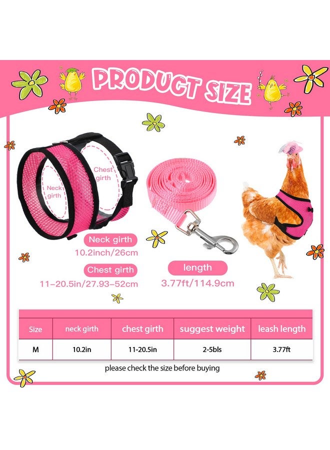 Cindeer 8 Pieces Chicken Leash Chicken Harness and Hat for Hens Funny Chicken Accessories Adjustable Duck Harness and Leash Hat with Elastic Chin Strap for Hens Duck Goose Parrot Small Pets - Image 2
