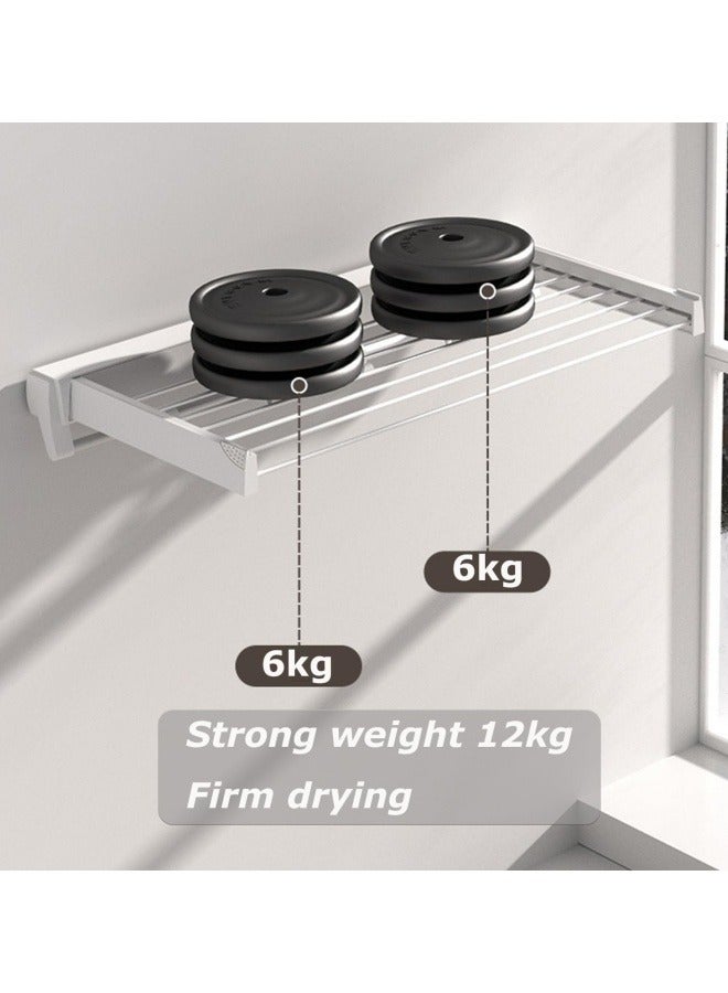 GGEROU Clothes Laundry Drying Rack, Collapsible Wall Mounted Retractable Clothes Drying Rack, Invisible Retractable Folding Laundry Dryer Rack, 7 Drying Rods 4 Movable Hook, Black - Image 2