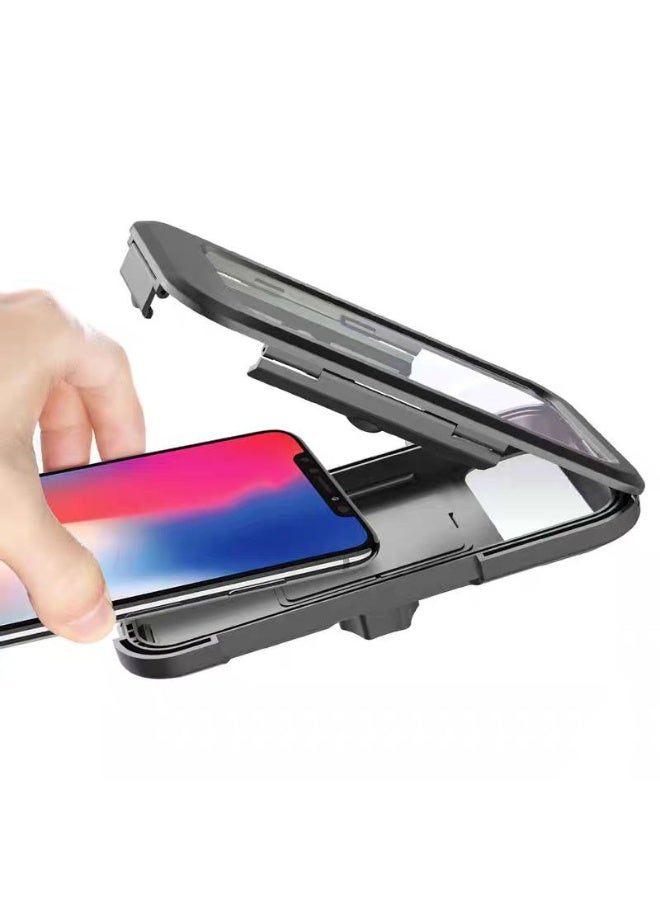 Hoco CA101 - Rider Waterproof Bicycle/Motorcycle Holder, Compatible with iPhone Samsung Xiaomi Oppo Huawei (Suitable for Mobile 4.5-7.0 inch) - Black - Image 3