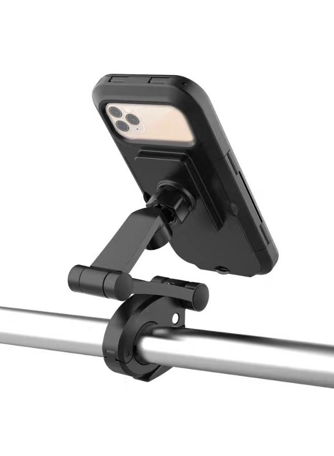 Hoco CA101 - Rider Waterproof Bicycle/Motorcycle Holder, Compatible with iPhone Samsung Xiaomi Oppo Huawei (Suitable for Mobile 4.5-7.0 inch) - Black - Image 5