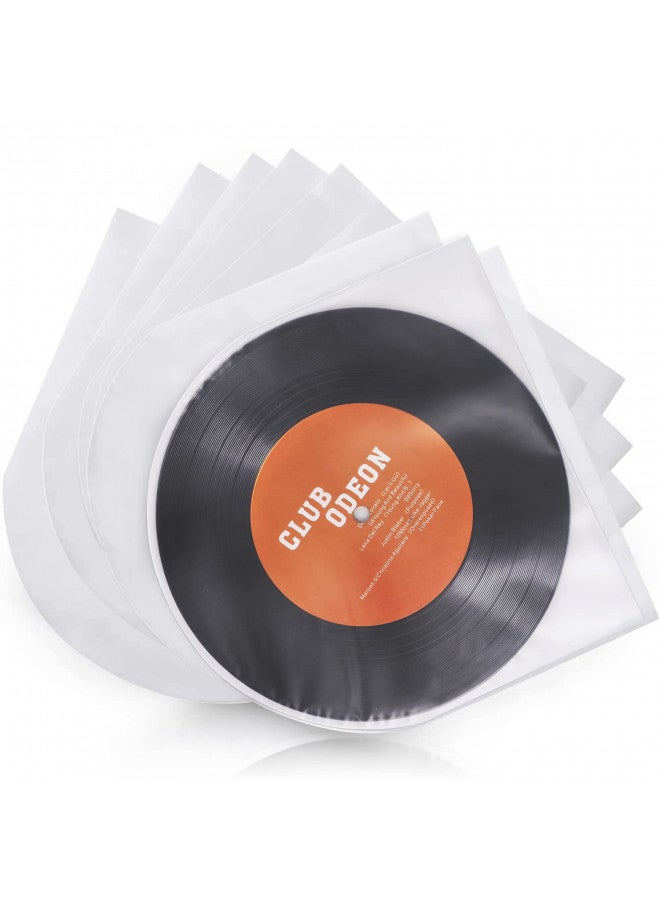 Facmogu Facmogu 100 Pieces 7 Inch Round Bottom Vinyl Record Sleeves, U Shaped Record Sleeves Interior Disc Covers for Records Collections, Crystal Clear Vinyl Covers for Protect Your LP Albums from Scratches  - Image 2