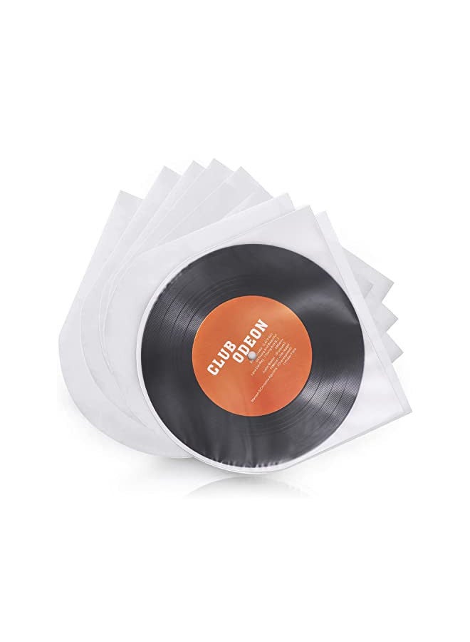 Facmogu Facmogu 100 Pieces 7 Inch Round Bottom Vinyl Record Sleeves, U Shaped Record Sleeves Interior Disc Covers for Records Collections, Crystal Clear Vinyl Covers for Protect Your LP Albums from Scratches  - Image 1