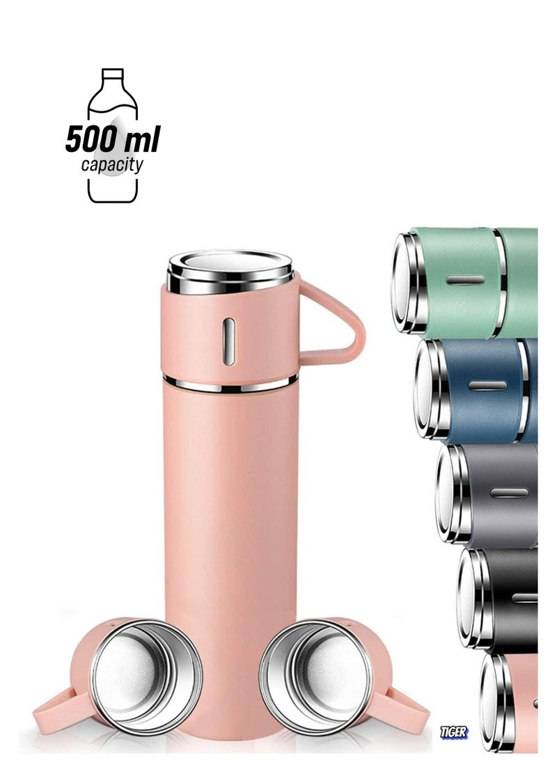 TIGER NEW Vacuum Insulated Flask 500ml/17.6oz Stainless Steel Thermo-Bottle with Cup – Keeps Drinks Hot & Cold, Ideal for Coffee, Water, and Beverages – Durable and Leak-Proof Design - Image 1