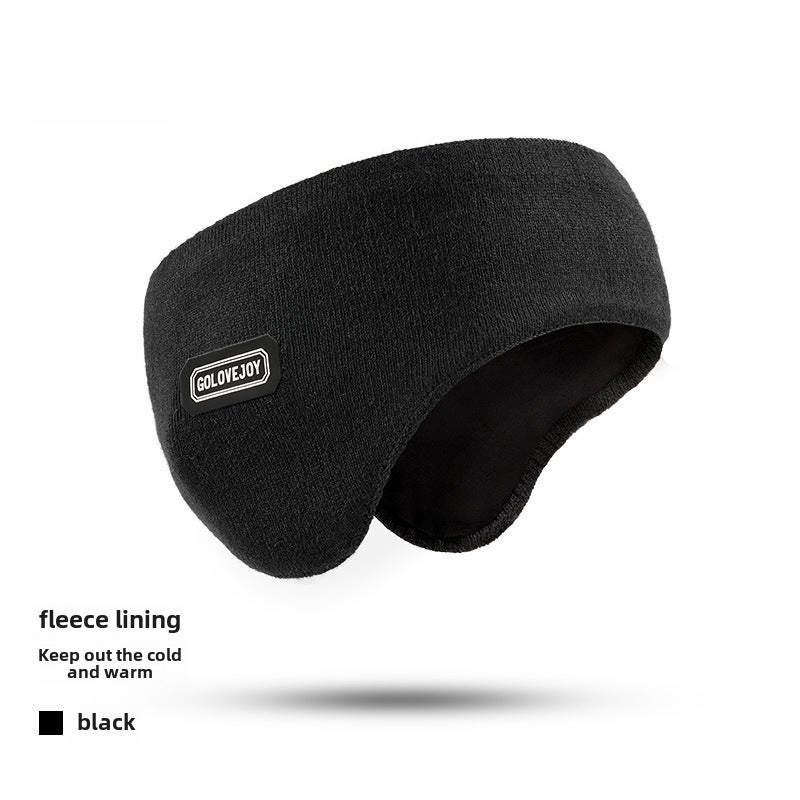 Winter Velvet Adjustable Earmuffs for Women Black-DEZ37