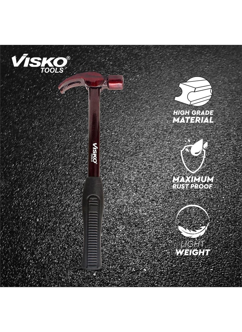 Visko Visko 707 Curved Claw Hammer 077 kg Heat Treatment DropForged Hammerhead for Pulling Nails Prying Boards Demolition Work Hanging Black Color  - Image 3