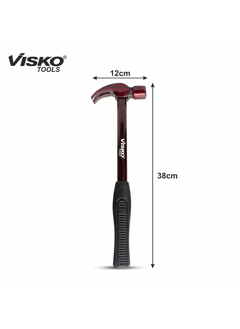 Visko Visko 707 Curved Claw Hammer 077 kg Heat Treatment DropForged Hammerhead for Pulling Nails Prying Boards Demolition Work Hanging Black Color  - Image 4