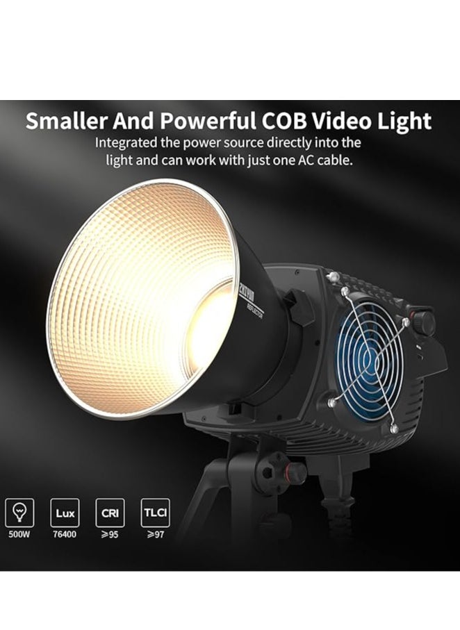 Zhiyun ZHIYUN Molus B500[Official]500W Video Light, COB LED Video Light with Bowens Mount, Two-Tone Studio Light, 76400LUX/1M/2700K-6500K/ CRI ≥95/ TLCI ≥97/ APP Control, 13 Bright Effects  - Image 4
