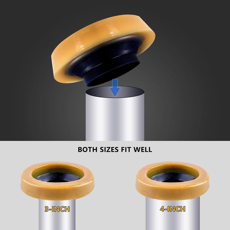 boeemi Wax Ring Toilet Kit,Includes Flanges and Bolts for reinstalling The Toilet,Fits 3-inch or 4-inch Waste Lines(2 PCS) - Image 4