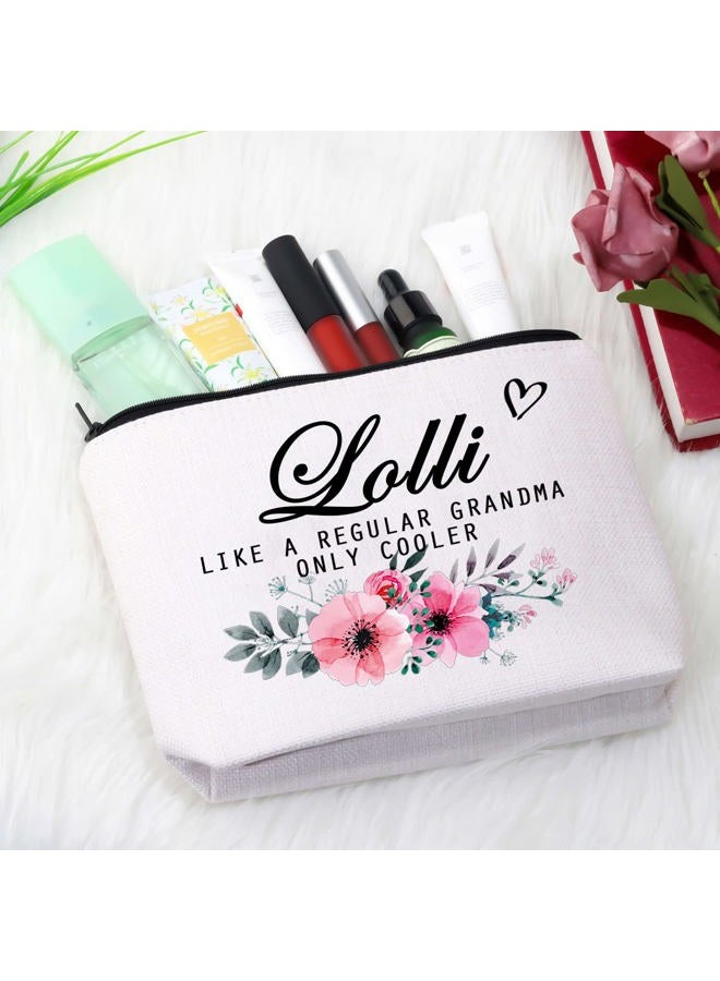 GJTIM Lolli Zipper Pouch Grandma Mother's Day Gift Lolli Like A Regular Grandma Only Cooler Travel Bag Gift for Lolli (Cooler Lolli Bag) - Image 5