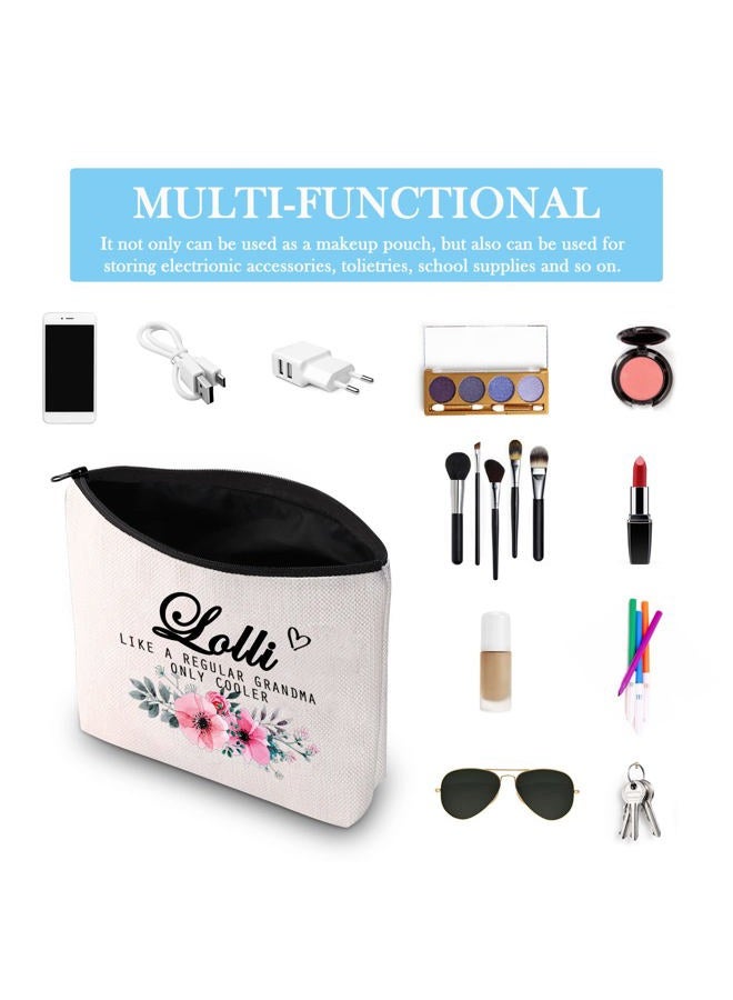 GJTIM Lolli Zipper Pouch Grandma Mother's Day Gift Lolli Like A Regular Grandma Only Cooler Travel Bag Gift for Lolli (Cooler Lolli Bag) - Image 3