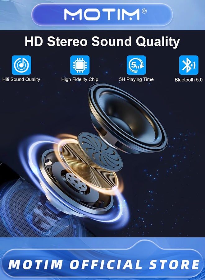 Motim Karaoke Machine Portable Bluetooth Karaoke Speaker with 2 Wireless Microphone for Home & Party & Wedding & Birthday, Black - Image 2