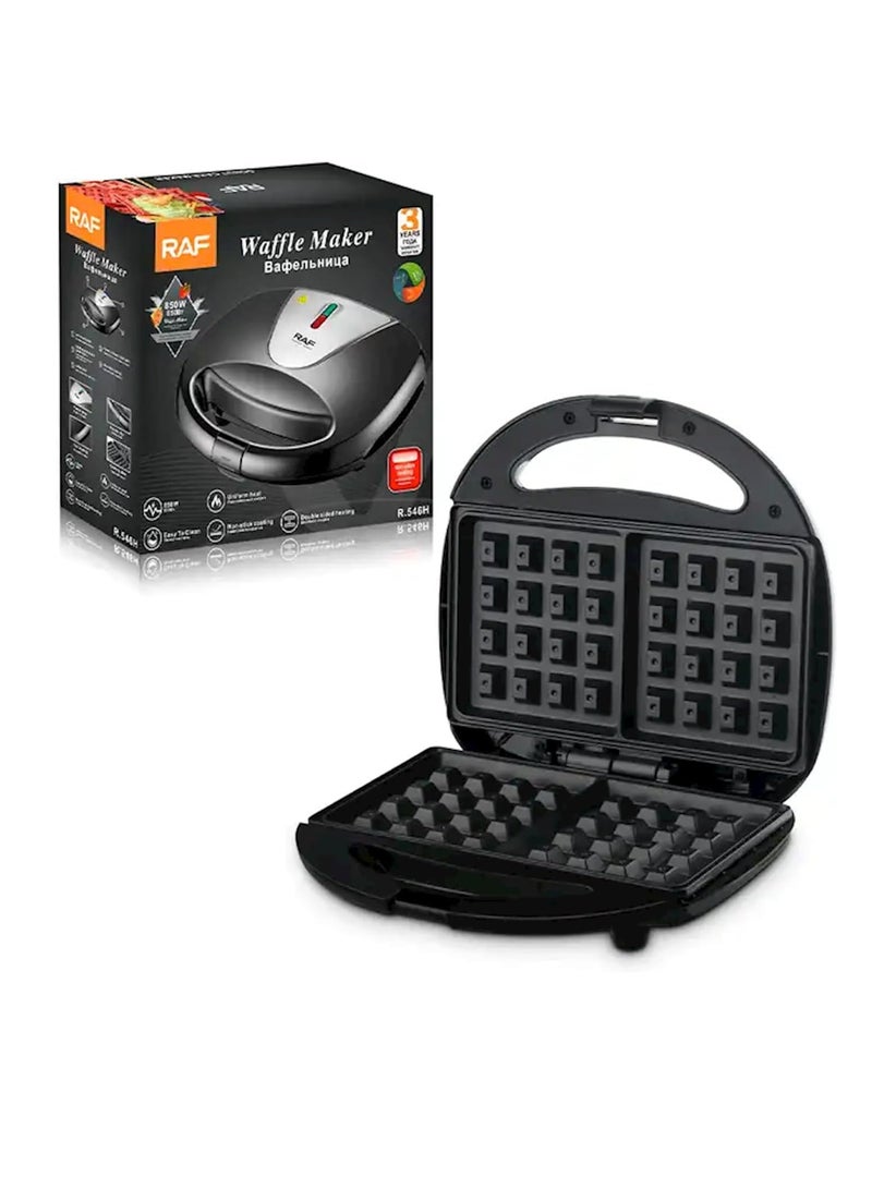 RAF Multi-functional waffle maker, 850 Watt power, practical, fast and elegant with high-quality materials, model R.546H - Image 1